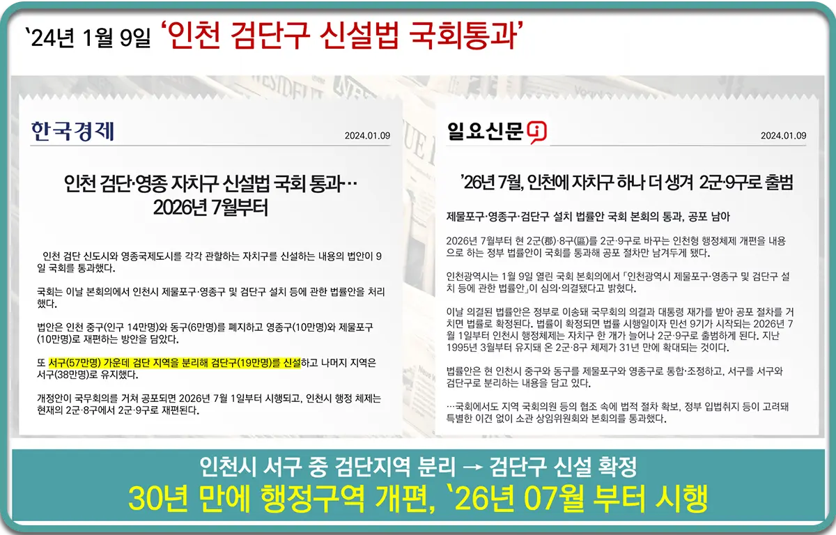 검단신도시 법안통과